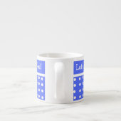 Blue/White Polka Dot  Espresso Mok (Achterkant)