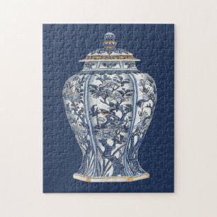 Blue & White Porcelain Vase by Vision Studio Legpuzzel