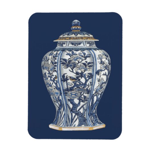 Blue & White Porcelain Vase by Vision Studio Magneet (Verticaal)