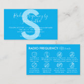 Blue White Radio Frequency Skin Tighten Aftercare Visitekaartje (Voorkant / Achterkant)