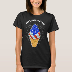 Blue White Red Ice Cream Cone 4 juli onafhankelijk T-shirt