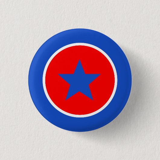 Blue White Red Panama Button (Voorkant)