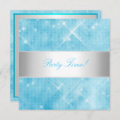 Blue White Silver Lights Kaart (Voorkant / Achterkant)