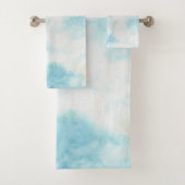 Blue White Sky Clouds Artistic Bad Handdoek (Insitu)