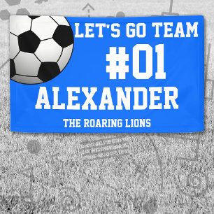 Blue White Soccer Team Spirit Spandoek