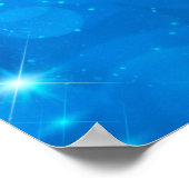 Blue & White Sparkle Cinderella Hiel Custom Party Poster (Hoek)