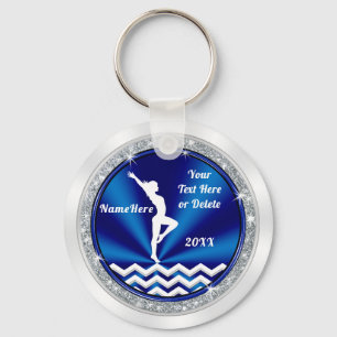 Blue White Specialized Gymnastics Gifts for Girls Sleutelhanger