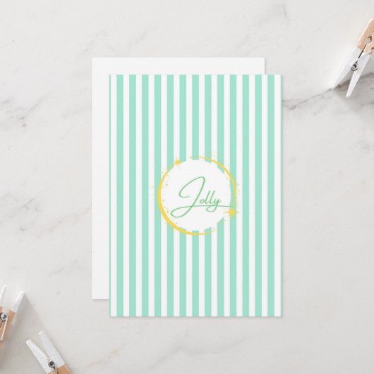 Blue & White Striped Jolly Holiday (Voorkant / Achterkant in situ)