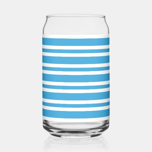 Blue White Stripes Pattern (Gauche)