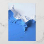 Blue & White Textured Art Wedding Invitation (Verso)