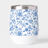 Blue White Vintage Floral Toile Pattern (Arrière)