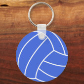Blue & White Volleyball Sleutelhanger (Voorkant)