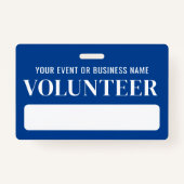 Blue White Volunteer Badge (Voorkant)