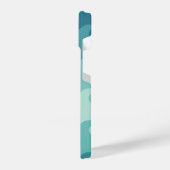 "Blue & White Wave Minimalist Phone Case – Calm iPhone Hoesje (Linkerkant)