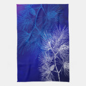 Blue White Winter Holiday Pine Theedoek (Verticaal)