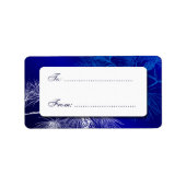 Blue White Winter Pine Custom Gift Label (Voorkant)