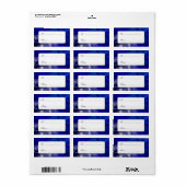 Blue White Winter Pine Custom Gift Label (Full Sheet)