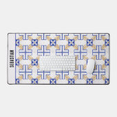 Blue White Yellow Azulejo Portugais Titres Nom (Clavier et souris)