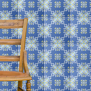 Blue White Yellow Mediterranean  Elegant Tegeltje