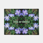 Blue Wild Chicory Flowers Abstract gepersonaliseer Deurmat (Voorkant)