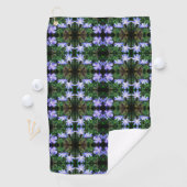 Blue Wild Chicory Flowers Pattern Golfhanddoek (Insitu)