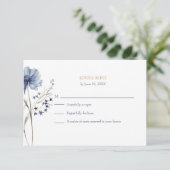 Blue Wildflower Garden RSVP with Botanical Back (Debout devant)