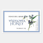 Blue Wildflower Honey Label (datum waarop het is g (Voorkant)