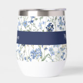 Blue Wildflower Watercolor Monogram Name (Links)