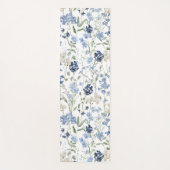 Blue Wildflower Watercolor  Yogamat (Voorkant)