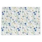 Blue Wildflower Waterverf Groot Cadeauzakje (Voorkant)