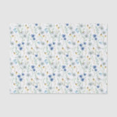 Blue Wildflower Waterverf Tissuepapier (Voorkant)