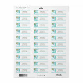 Blue Wildflower Wedding Return Label (Full Sheet)