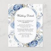 Blue Wildflowers Waterverf Floral Wedding Details (Voorkant)