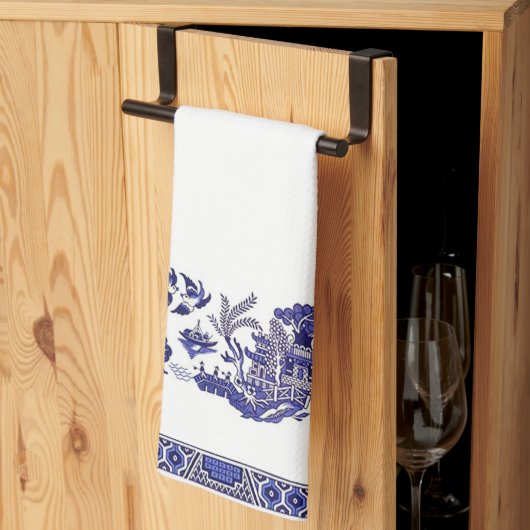 Blue Willow China Design Kitchen Towel Theedoek (Derde Gevouwen)