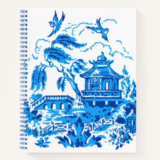 Blue Willow China Design Sketchbook notebook Notitieboek