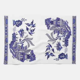 Blue Willow China Design Theedoek