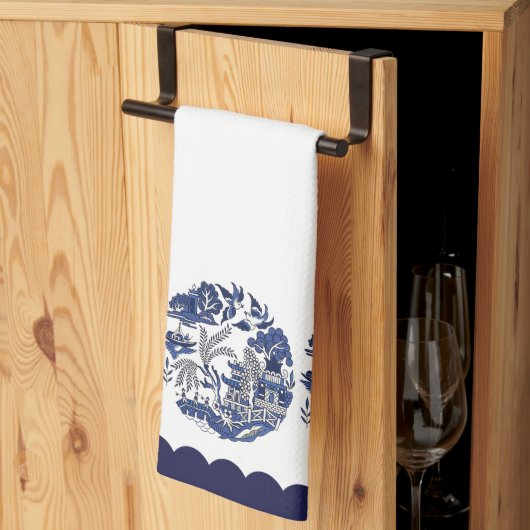 Blue Willow China Design Theedoek (Derde Gevouwen)