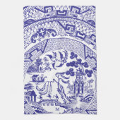 Blue Willow China Pattern Antiek  Monogram Theedoek (Verticaal)