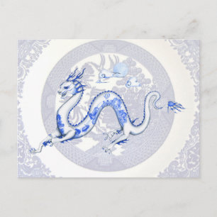 Blue Willow Dragon Briefkaart