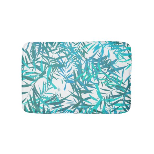Blue Willow Leaves Bath Mat (Voorkant)