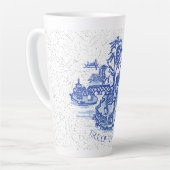 Blue Willow Rabbit Island Whimsical Crackle Kijk Latte Mok (Linkerhoek)