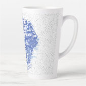 Blue Willow Rabbit Island Whimsical Crackle Kijk Latte Mok (Rechts)