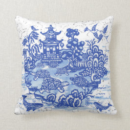 Blue Willow Turtle Tortoise Garden Whimsical Kussen