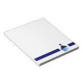Blue Wine Bottle Notepad Notitieblok (Schuin)