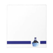 Blue Wine Bottle Notepad Notitieblok (Voorkant)