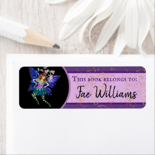 Blue Winged Pixie Book Label