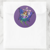 Blue Winged Pixie Ronde Sticker (Tas)