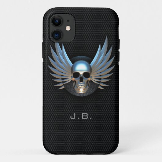 Blue Winged Skull iPhone 5 Hoesje (Achterkant)