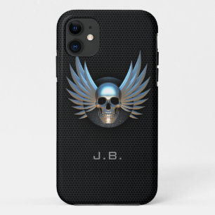 Blue Winged Skull iPhone 5 Hoesje