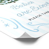 Blue Winter Babies are Sweet Take a Treat Poster (Hoek)
